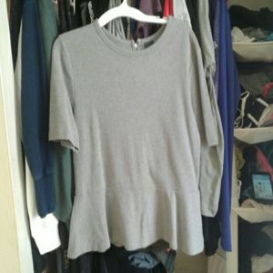 Grey peplum shirt